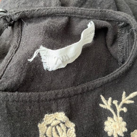 Zara Kids Embroidered Cotton Dress - Picture 12 of 12